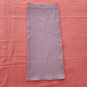 Zara Women's M-L Dusty Pink Knit High Waist Pencil Skirt Midi Stretch Tight